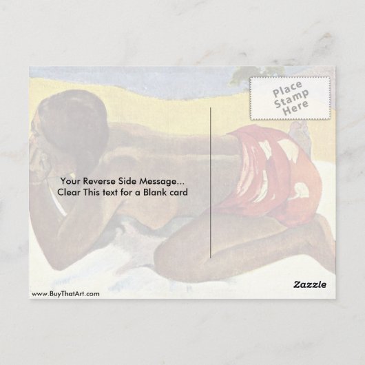 Carte Postale Otahi Seul Par Eugene Henri Paul Gauguin (Dos)