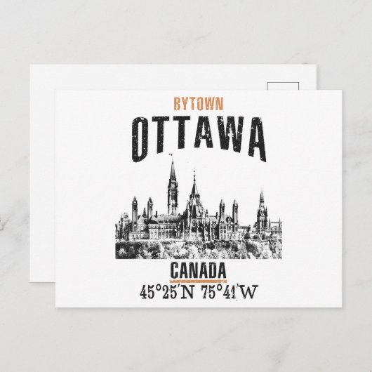 Carte Postale Ottawa (Devant / Derrière)