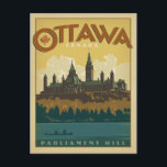 Carte Postale Ottawa, Canada<br><div class="desc">Anderson Design Group est une société d'illustration et de conception de pointe située à Nashville,  au Tennessee. Founder Joel Anderson Directives Team of talented artists to create original poster art that looks like classic vintage publicité prints from the 1920s to the 1960s.</div>