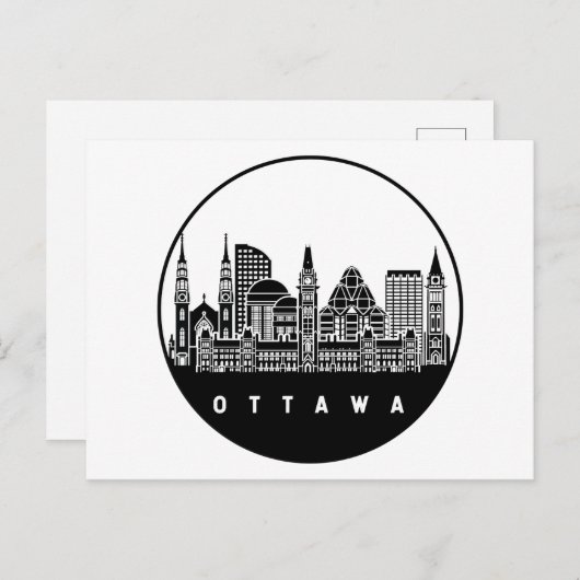 Carte Postale Ottawa Canada Skyline (Devant / Derrière)