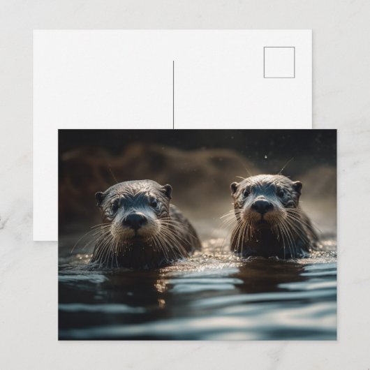 Carte Postale Otter (Devant / Derrière)