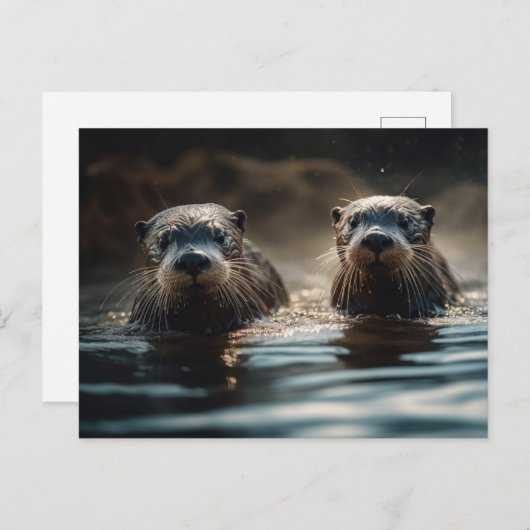 Carte Postale Otter (Devant / Derrière)