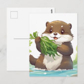 Carte Postale Otter adorable (Devant / Derrière)