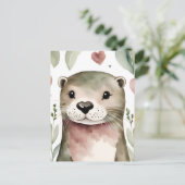 Carte Postale Otter aquarelle adorable (Debout devant)