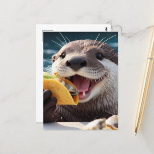 Carte Postale Otter Avec Tacos Osyster