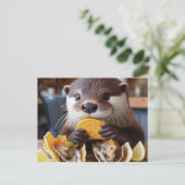 Carte Postale Otter Avec Tacos Osyster (Debout devant)