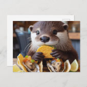Carte Postale Otter Avec Tacos Osyster (Devant / Derrière)