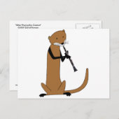 Carte Postale Otter Jouer la Clarinette (Devant / Derrière)