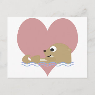 Carte Postale Otter Love