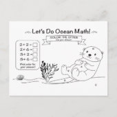 Carte Postale Otter Math Coloring Postcard (Devant)