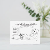 Carte Postale Otter Math Coloring Postcard (Debout devant)