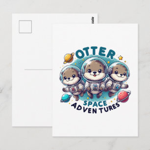 Carte Postale Otter Space Adventures