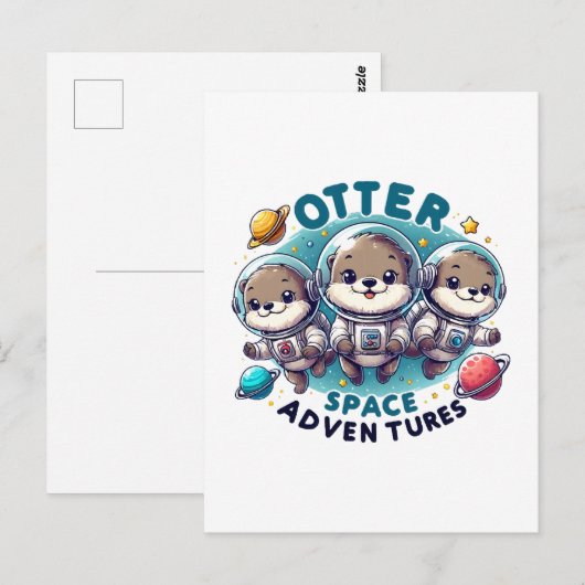 Carte Postale Otter Space Adventures (Devant / Derrière)