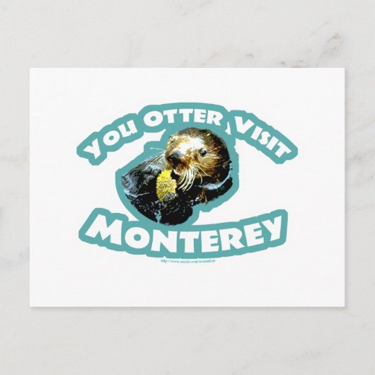 Carte Postale Otter visite Monterey (Devant)