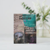 Carte Postale  Otter with Vintage Ads Collage (Debout devant)