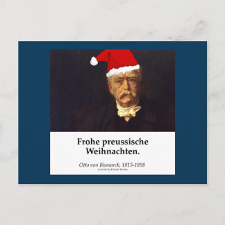 Carte Postale Otto von Bismarck - Frohe preussische Weihnachten