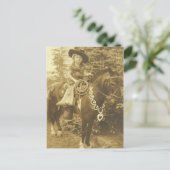 CARTE POSTALE OU CARTON D'INVITATION DE COWGIRL VI (Debout devant)