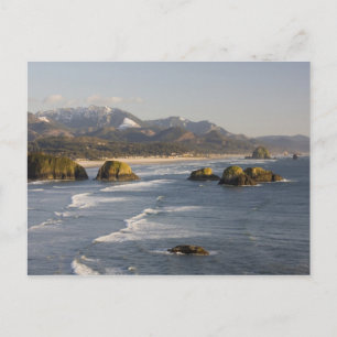 Carte Postale OU, côte de l'Oregon, parc d'État d'Ecola, vue de