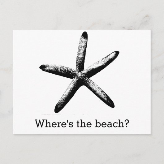 Carte Postale Où est la plage ? (Devant)