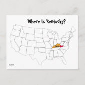 Carte Postale Où Est Le Kentucky ? (Devant)