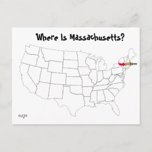 Carte Postale Où Est Le Massachusetts ?