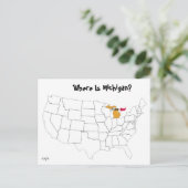 Carte Postale Où Est Le Michigan ? (Debout devant)