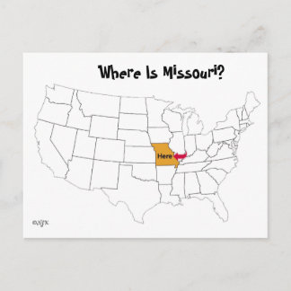 Carte Postale Où Est Le Missouri ?