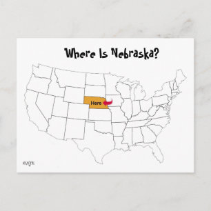 Carte Postale Où Est Le Nebraska ?