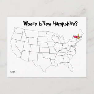 Carte Postale Où Est Le New Hampshire ?