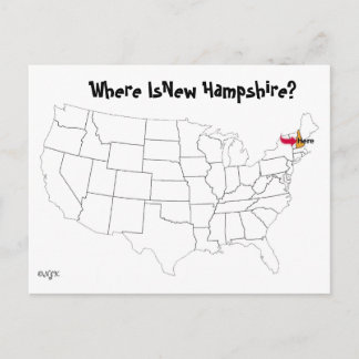 Carte Postale Où Est Le New Hampshire ?