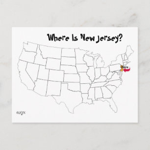 Carte Postale Où Est Le New Jersey ?