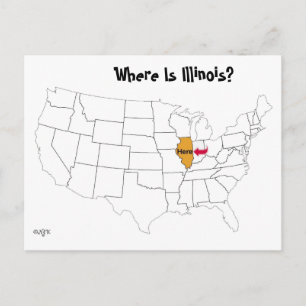 Carte Postale Où Est L'Illinois ?