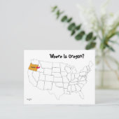 Carte Postale Où Est L'Oregon ? (Debout devant)
