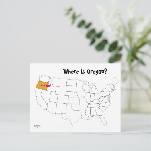 Carte Postale Où Est L'Oregon ? (Debout devant)