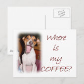 Carte Postale Où est mon café ? (Devant / Derrière)