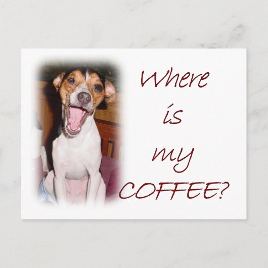 Carte Postale Où est mon café ? (Devant)