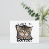 Carte Postale Où est mon chat café (Debout devant)