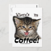 Carte Postale Où est mon chat café (Devant / Derrière)