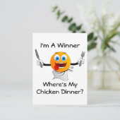 Carte Postale Où est mon dîner de poulet ? (Debout devant)