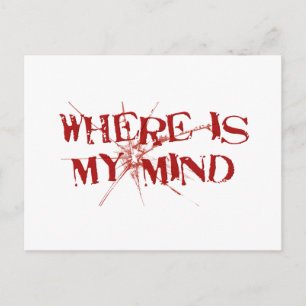 Carte Postale Où Est Mon Esprit - Verre Craqué Lettres rousses