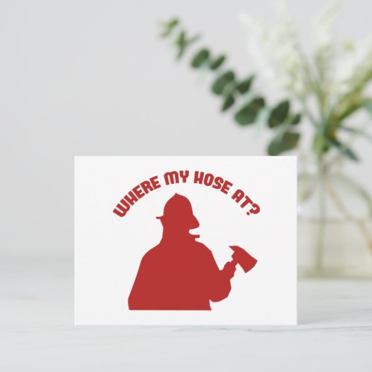 Carte Postale Où Est Mon Hose ? (Debout devant)