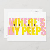 Carte Postale Où est My Peeps ? (Devant / Derrière)
