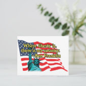 Carte Postale où la liberté est v2 (Debout devant)