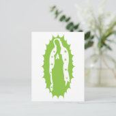 Carte Postale OU Lady Guadalupe Moderne vert citron (Debout devant)