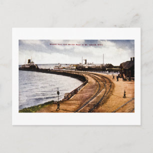 Carte Postale Où le chemin de fer et l'eau se rencontrent, St. I