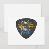 Carte Postale où les mots échouent... la musique parle (Devant / Derrière)