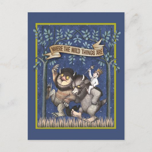 Carte Postale Où sont les bêtes sauvages Graphique (Devant)