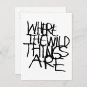 Carte Postale Où sont les bêtes sauvages | Manuscrit (Devant / Derrière)