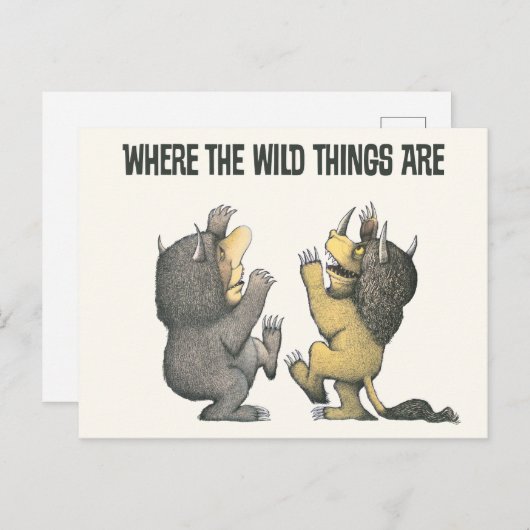 Carte Postale Où sont les choses sauvages | Les choses sauvages (Devant / Derrière)