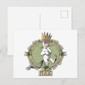 Carte Postale Où sont les monstres ? | Badge Max (Devant / Derrière)